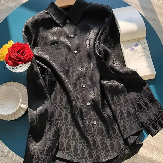 Classic Jacquard Long Sleeve Shirt - Palm and Thread