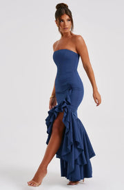 Sexy Strapless Slim Fit Slit Dress