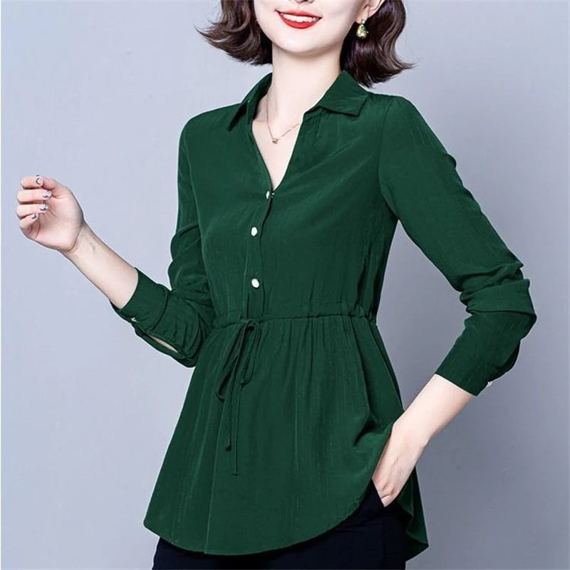 Elegant Chic V Neck Top Blouse - Palm and Thread