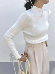 Knitted Sweater Long Sleeve Top - Palm and Thread