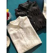 Classic Jacquard Long Sleeve Shirt - Palm and Thread