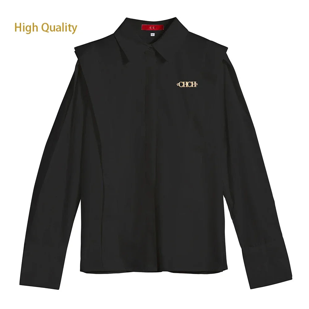 New Casual Ruffles Solid Blouse - Palm and Thread