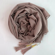 Bubble Chiffon Hijab Solid Color Long shawls - Palm and Thread
