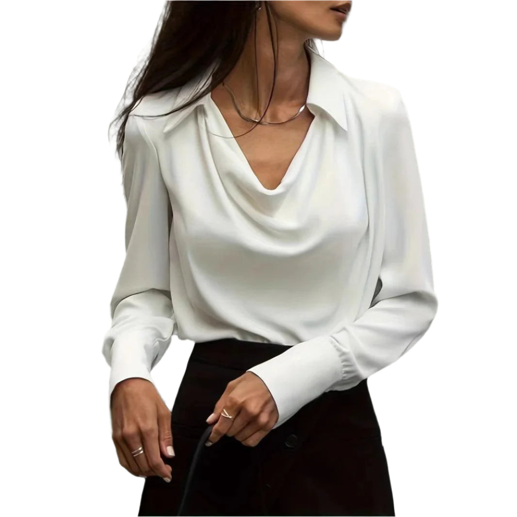 Long Sleeve Fashion Simple Blouse - Palm and Thread