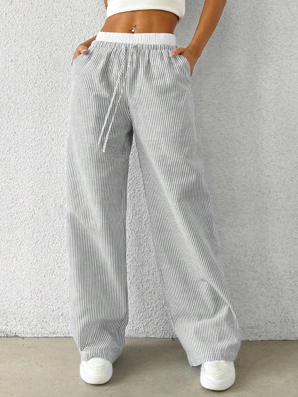 solid color casual Pant - Palm and Thread