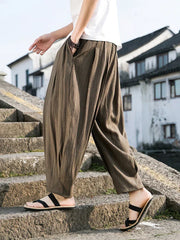 Ice Silk Casual Linen Pant - Palm and Thread