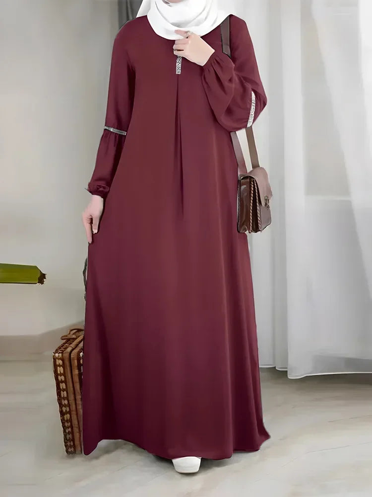 Fashion Long Sleeve Maxi Dress Abaya - Palm and Thread