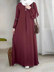 Long Sleeve Maxi Dress Abaya - Palm and Thread