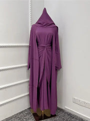 3 Piece Abaya Modest Dress Kaftan - Palm and Thread