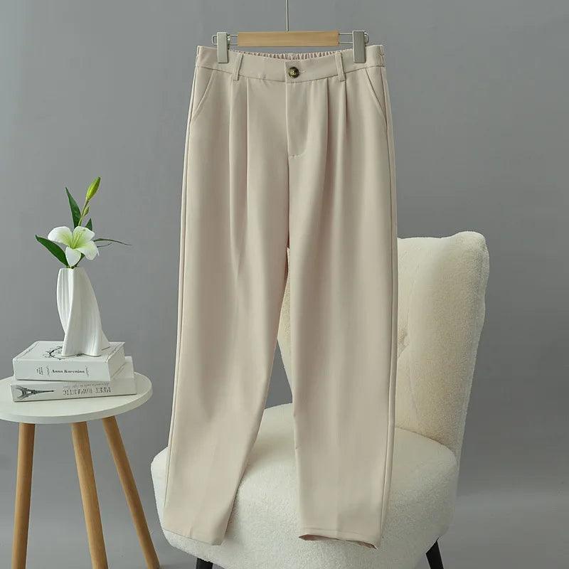 High Waist Tailored Casual Pant - Palm and Thread