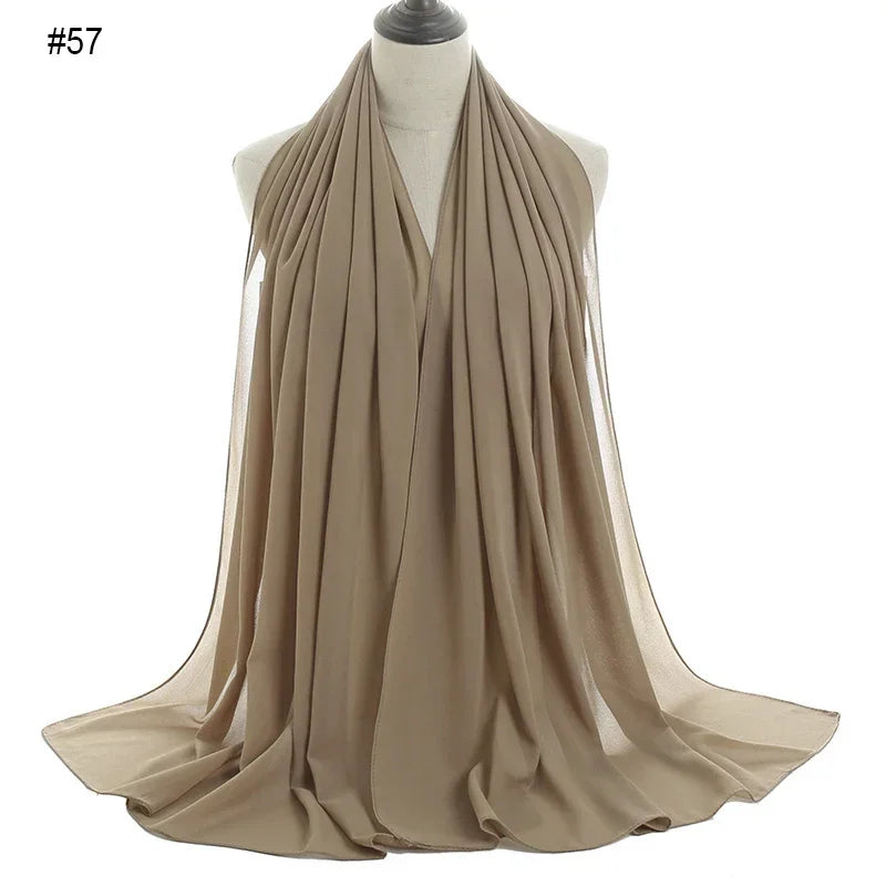 Solid Chiffon Shawl Scarf - Palm and Thread