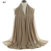 Solid Chiffon Shawl Scarf - Palm and Thread