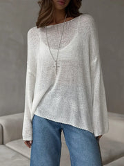 New Knit Hollow Sweater Top - Palm and Thread