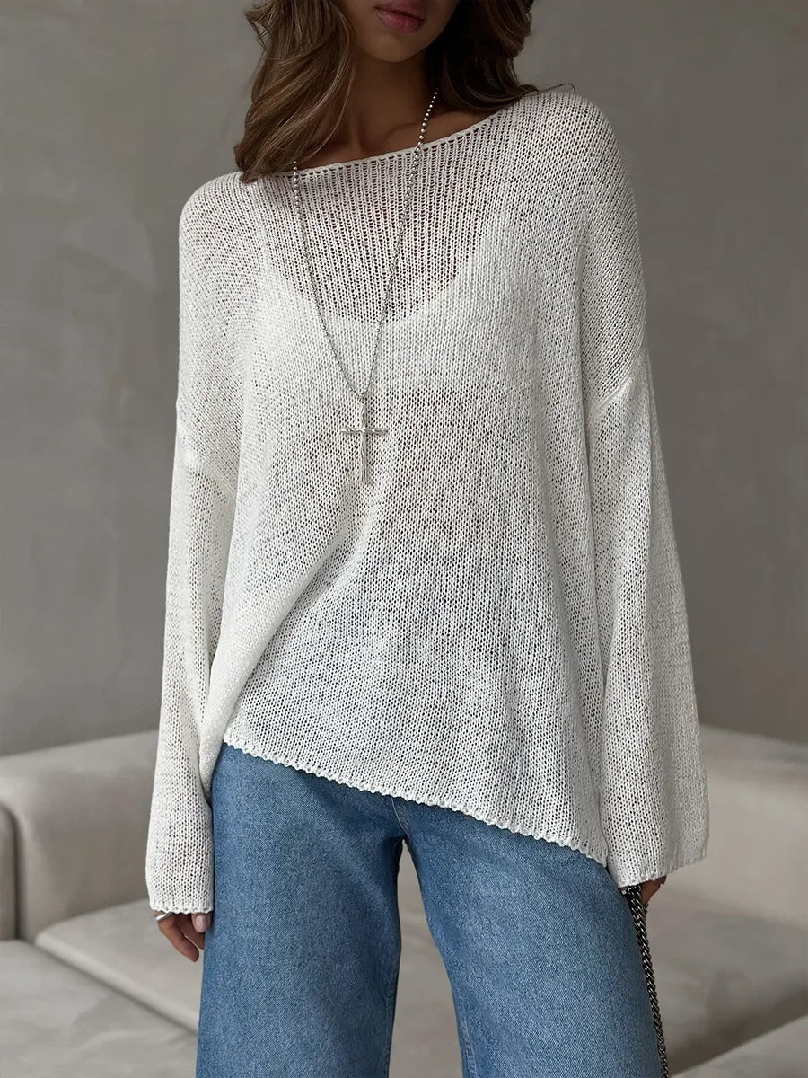 New Knit Hollow Sweater Top - Palm and Thread