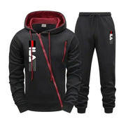 Zipper Hoodie Sweatpants Tracksuit 2pcs Set