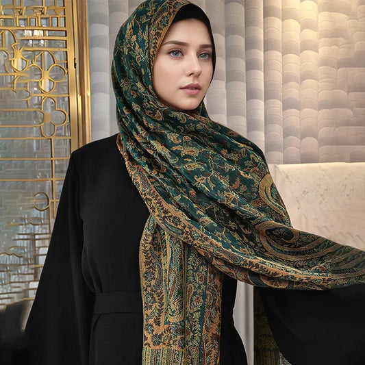 Paisley Hijab Pashmina Scarf Shawl Kashmiri - Palm and Thread