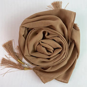 Bubble Chiffon Hijab Solid Color Long shawls - Palm and Thread