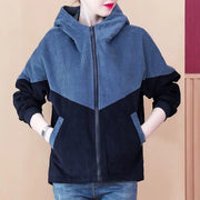Vintage Corduroy Zipper Hooded Jacket - Palm and Thread