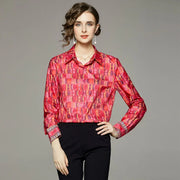 Fashion Letter Red Blouse - Palm and Thread