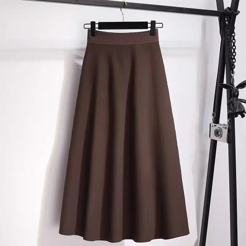 Fashion Elegant Button Pleated Midi Skirt - Palm and Thread