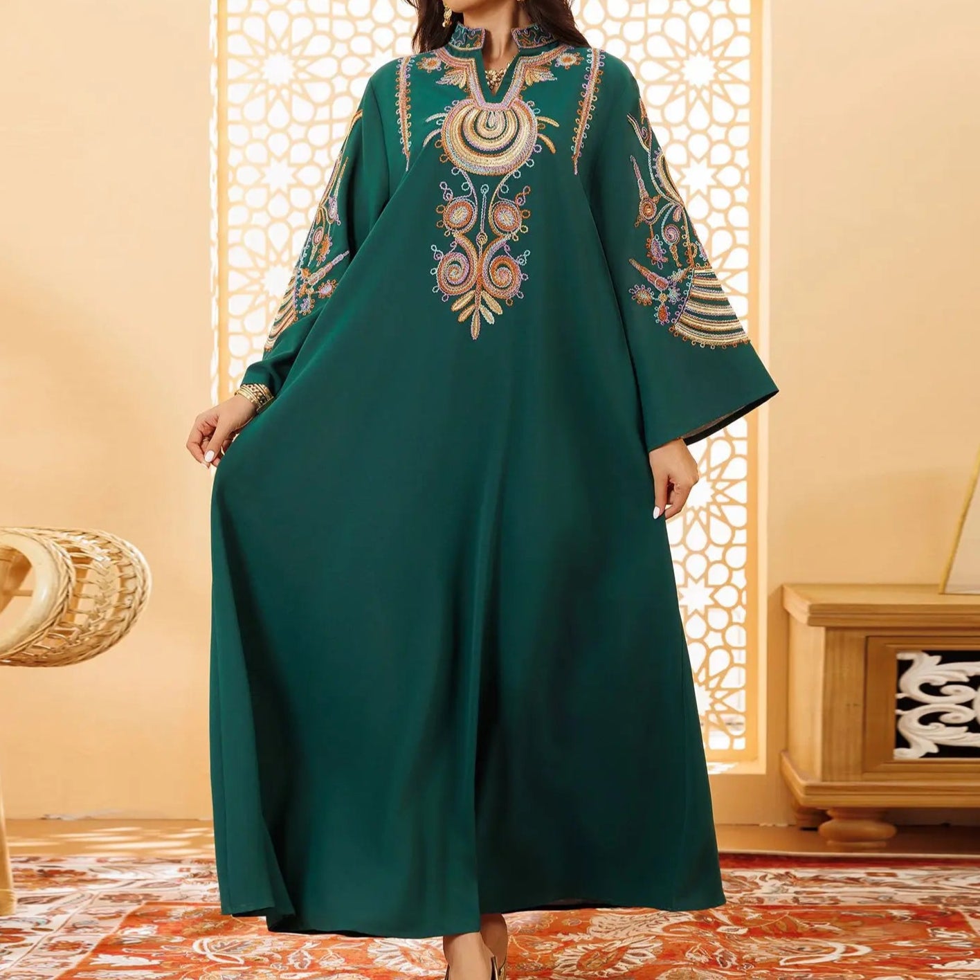 New Embroidery Rope Abaya - Palm and Thread