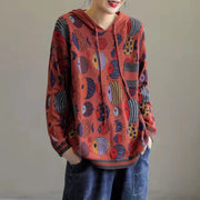 Fish Printing Vintage Sweater Hoodie - Palm and Thread