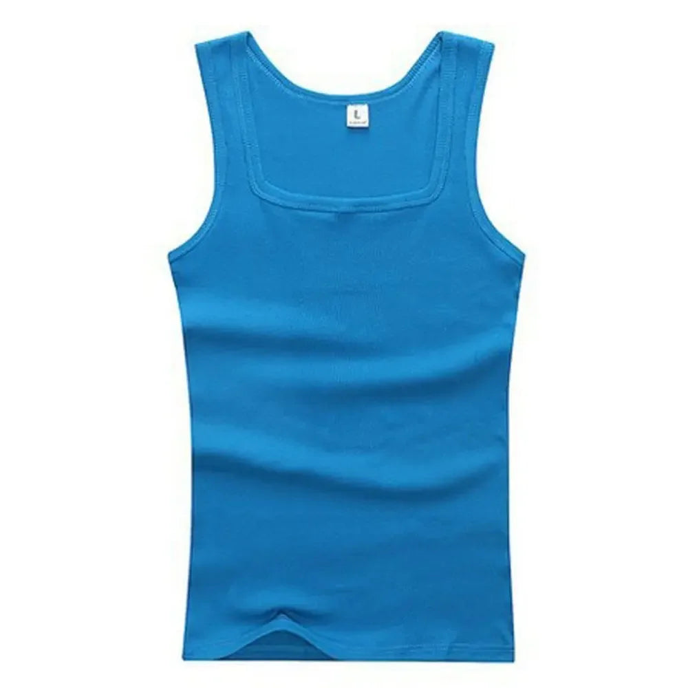 Basic Elastic tank top Pure Cotton Sleeveless t-shirt - Palm and Thread
