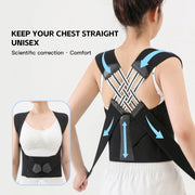 Breathable Elastic Back Posture Correction Belt - Palm and Thread