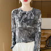 O-neck Long-sleeved Pullover - Palm and Thread