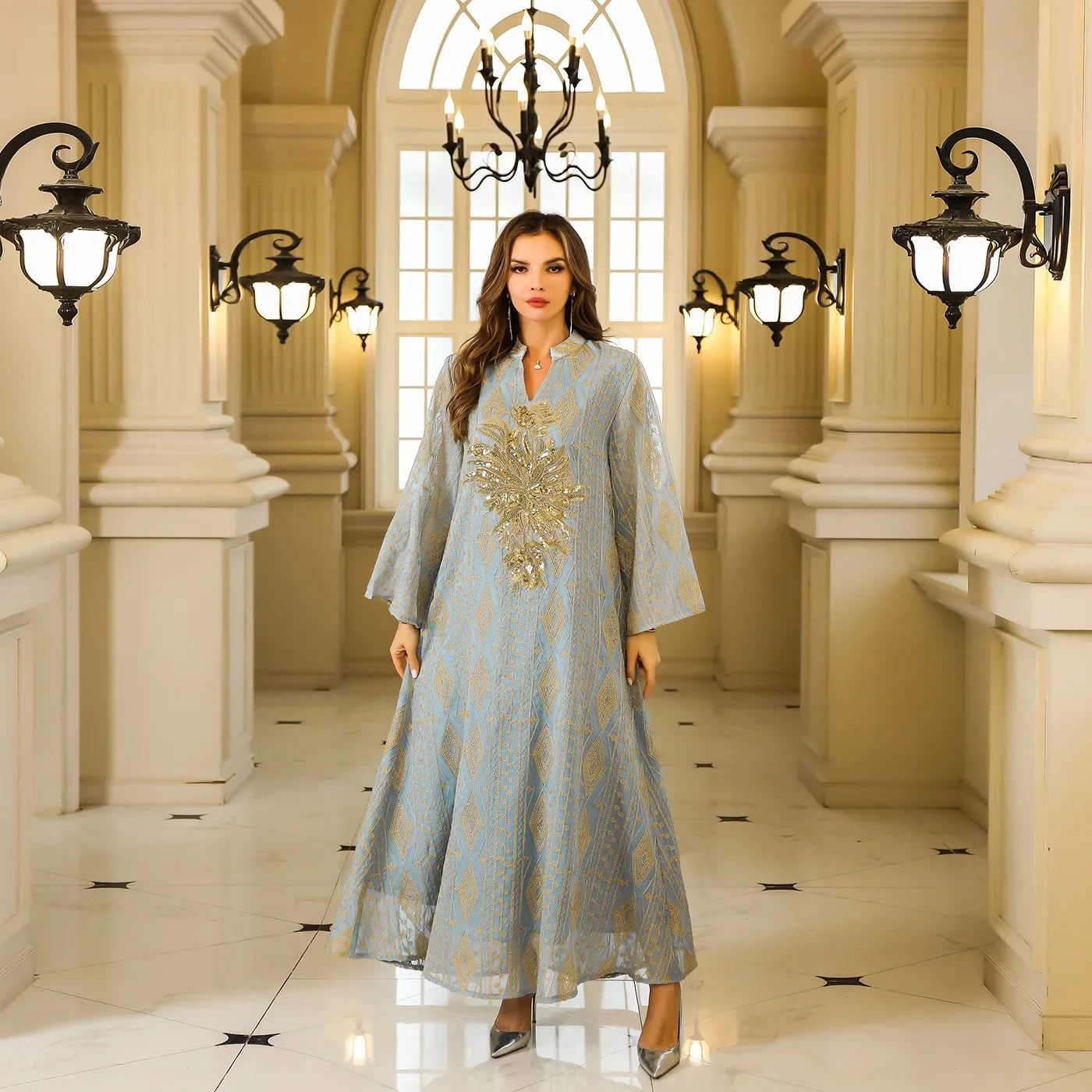 Turkey abaya Sequin Gown - Palm and Thread