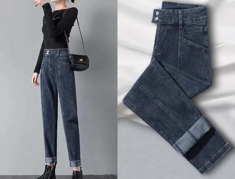 Ankle-length Harem Jeans Pant - Palm and Thread