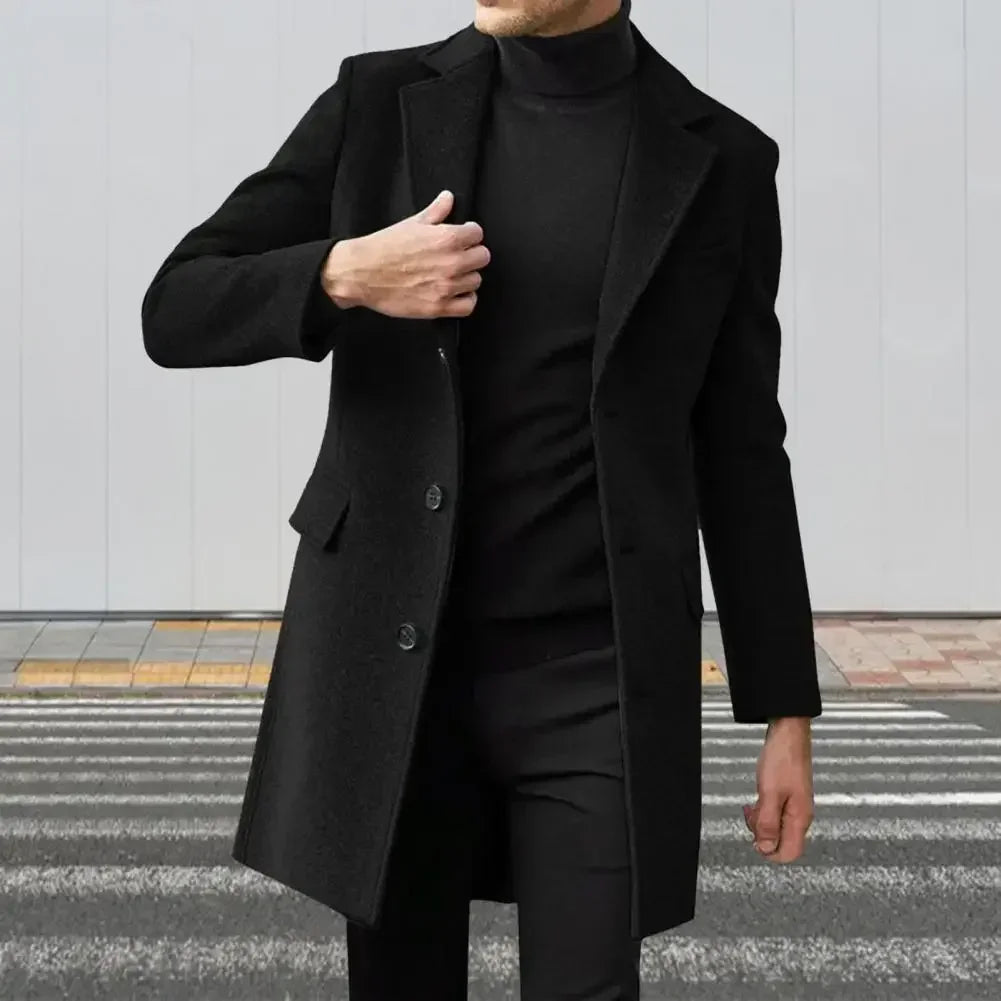 British style long-sleeved woolen coat