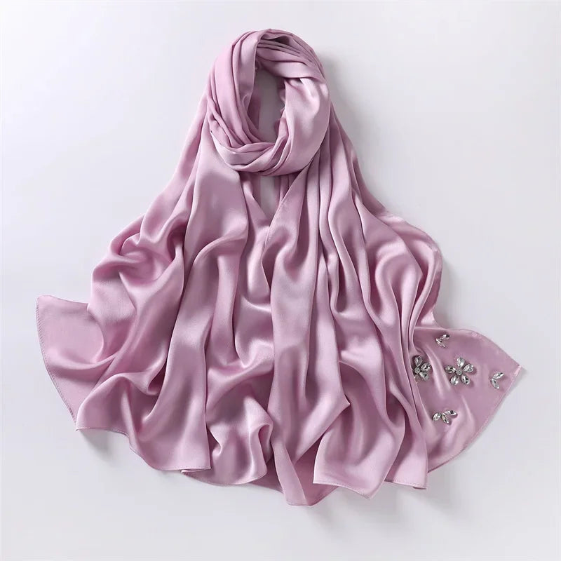 Luxury Stitch Diamond Floral Bubble Chiffon Hijab - Palm and Thread