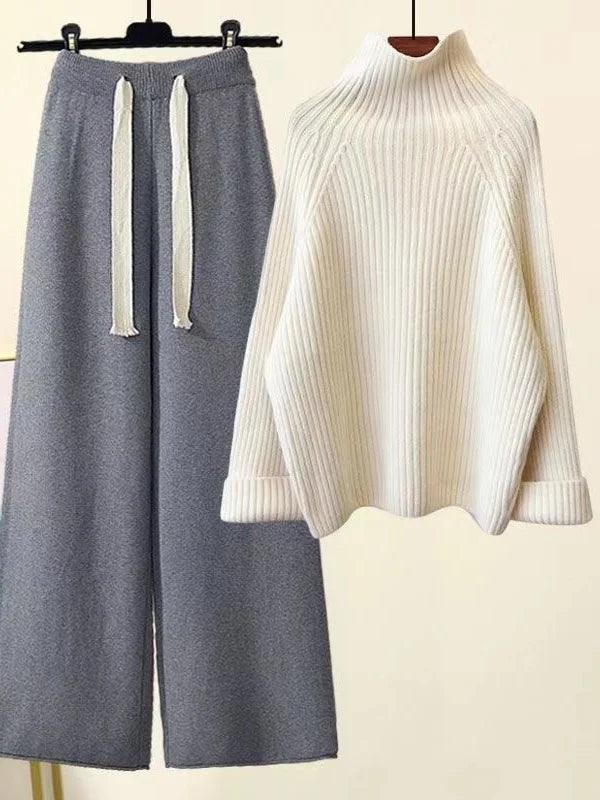 Turtleneck Pullover + Pant Matching Set - Palm and Thread