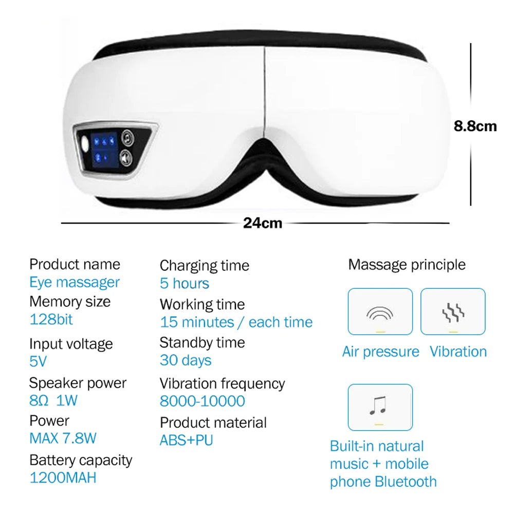 6D Smart Vibration Eye Massager - Palm and Thread