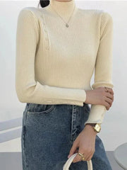 Knitted Sweater Long Sleeve Top - Palm and Thread