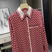 Red Plaid Printed Blouse - Palm and Thread