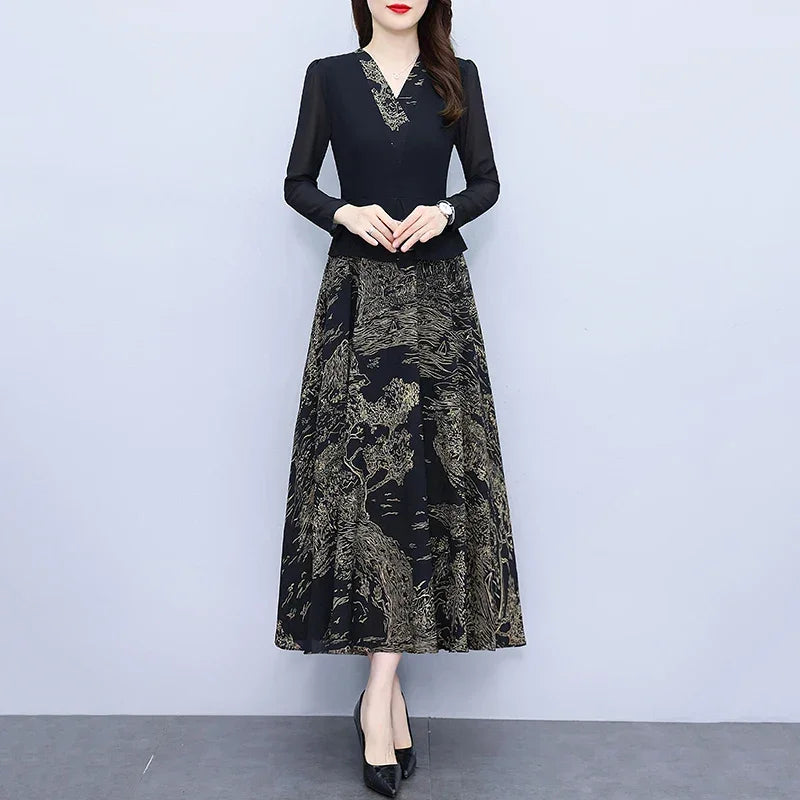 Floral Printed Chiffon Dress - Palm and Thread