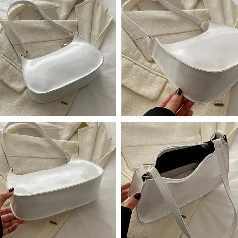 Vintage Patent Leather Shoulder Bag - Palm and Thread