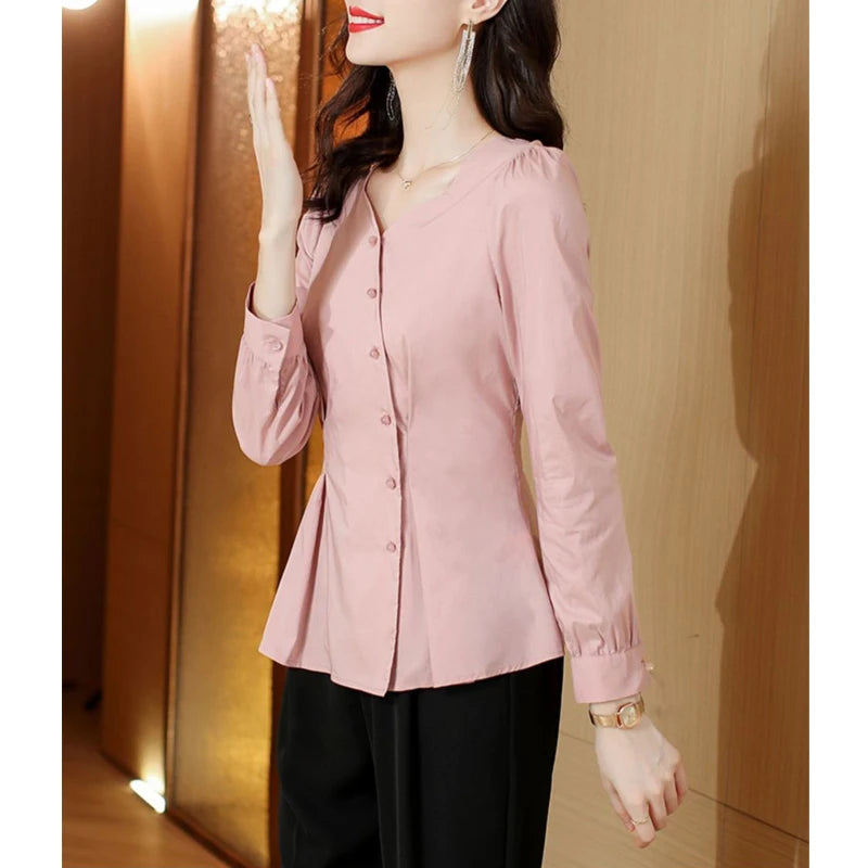 Ruffled Sweet Chic Elegant Commute Blouse - Palm and Thread