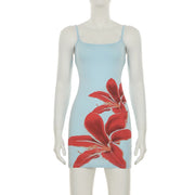 Floral Print Slim Fit Mini Sundress