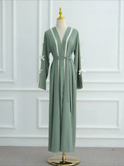Bow Vestidos Largos Split Sleeve Abaya - Palm and Thread