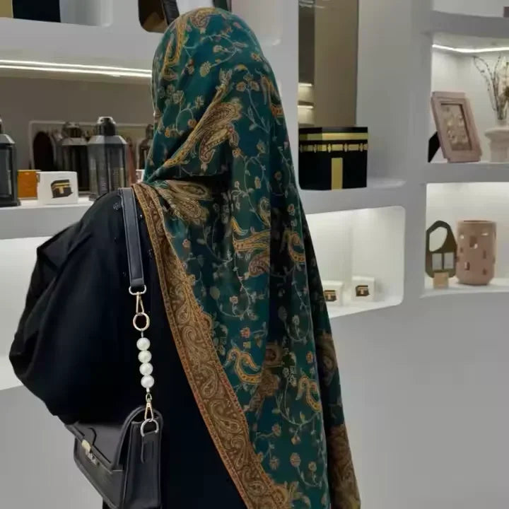 Fashion Paisley Kashmiri Imitated Pashmina Tassel Scarf - Palm and Thread