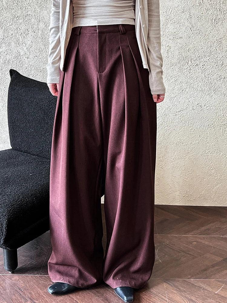 High Waist Pleated Long Wide Leg Elegant Pant - Palm and Thread