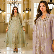Fashion Elegant Long Sleeve Jalabiya Abaya - Palm and Thread