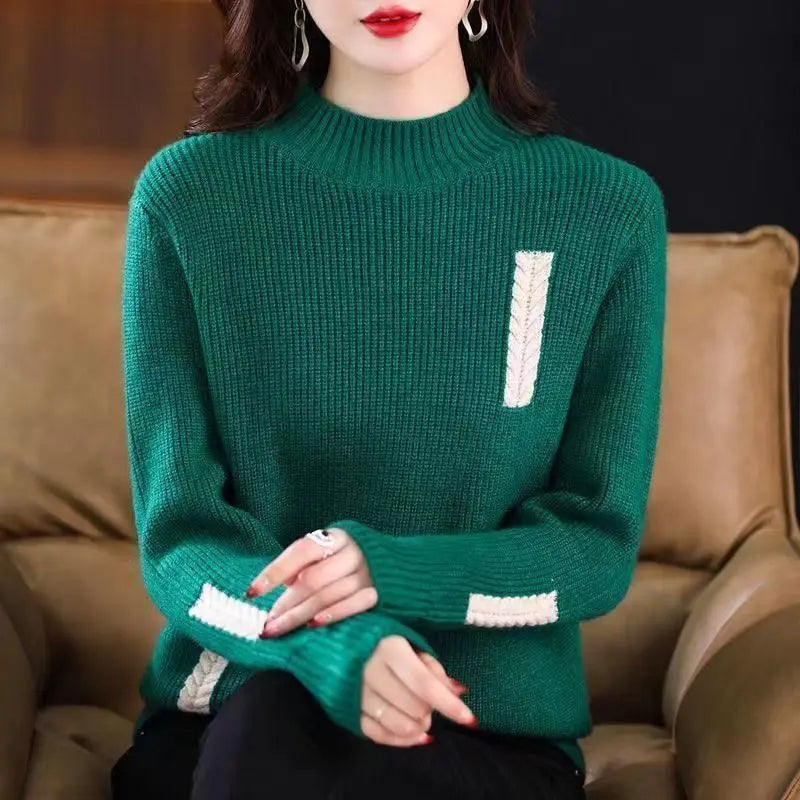 Simple Casual All Match Knitted Sweater Top - Palm and Thread