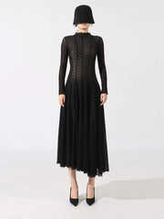 Hollow Out Mesh Maxi Dress - Palm and Thread