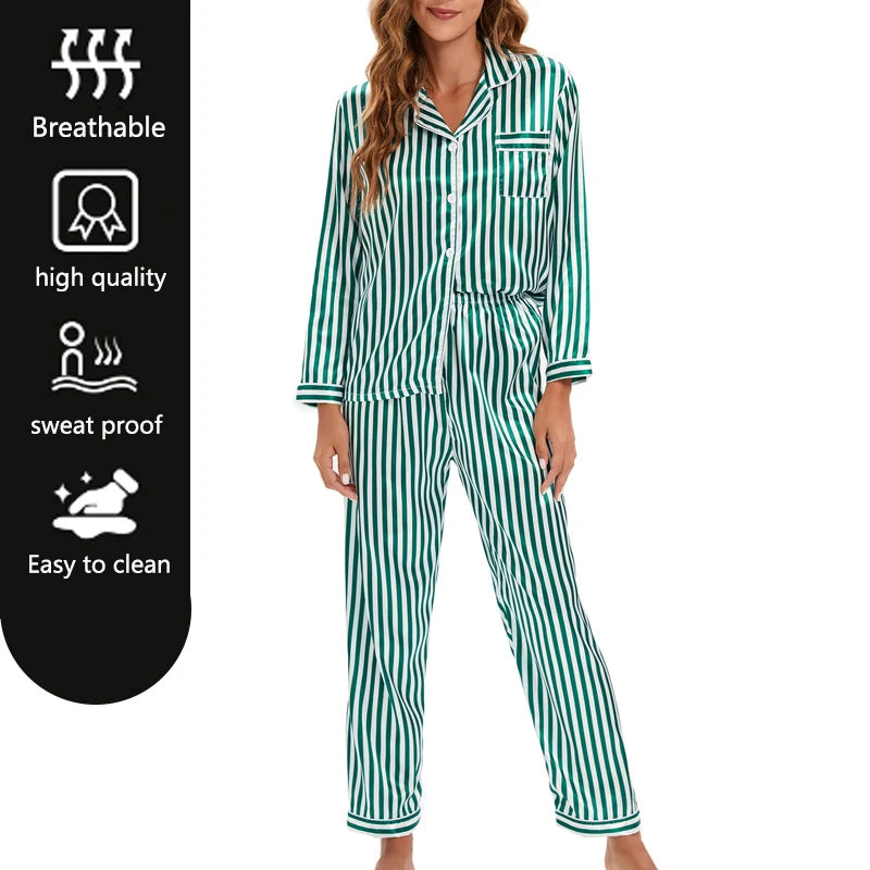 Striped Cardigan Long Sleeve Pajama - Palm and Thread