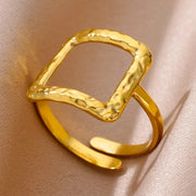 Stainless Steel Angel Feather Ring - Palm and Thread