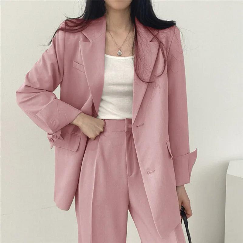 Long Sleeve Blazer + Pant Matching Set - Palm and Thread